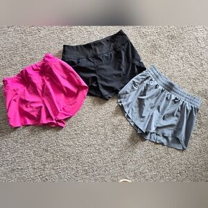 Athleta Women's Athletic Shorts - Black, Pink, and Gray SZ SMALL
